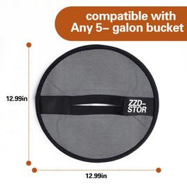 5 Gallon Bucket Lids，Bait Bucket Lid and Trash Can Lid for Yeti 5 Gallon,Elastic Net Lid for Boating, Camping