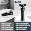 Electric Shaver for Men, 3-in-1 Rechargeable Razor and Trimmer