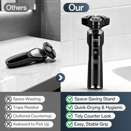 Electric Shaver for Men, 3-in-1 Rechargeable Razor and Trimmer