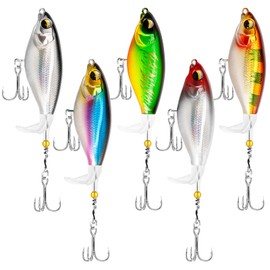 Wobbler Pike, Pike Bait, 9.2 cm, 12 g, Pack of 5 Top Water Fishing Lures, Floating Bait for Bass Catfish Pike, Bigbait Pike Bait, Big Bait for Pike Fishing, Predator Fish Bait