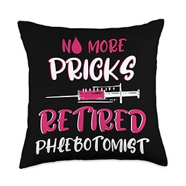 Syringe Vein Medical Blood Laboratory Doctor Gift Retired Phlebotomist Medical Nurse Veinpuncture Phlebotomy Throw Pillow, 18x18, Multicolor