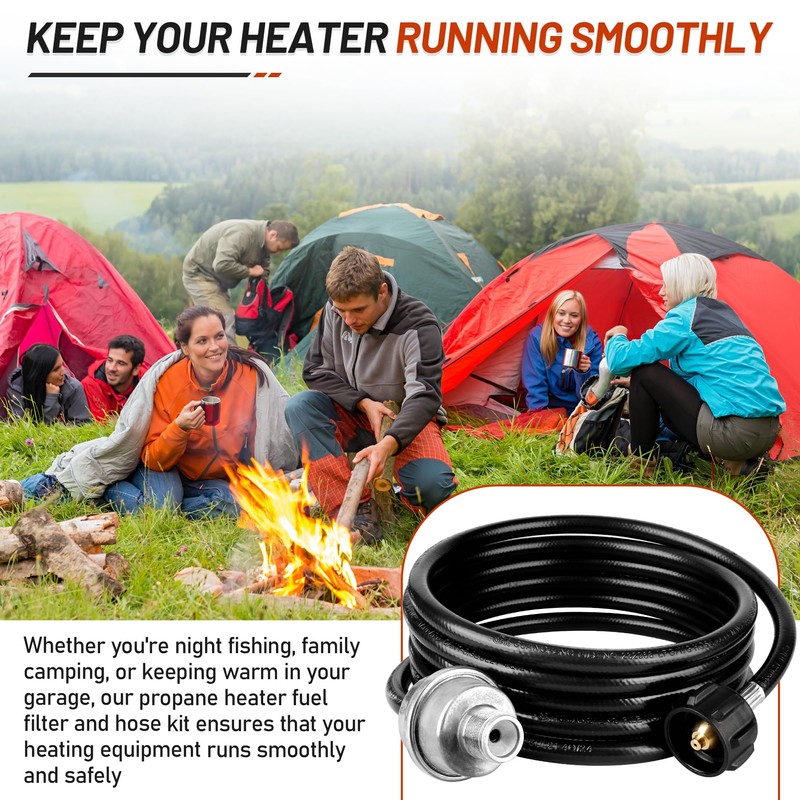F273699 Propane Fuel Filter with 12FT Hose, for Buddy Series