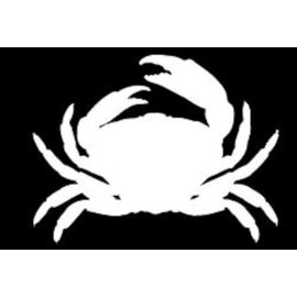 Legacy Innovations LLI Crab Silhouette | Decal Vinyl Sticker | Cars Trucks Vans Walls Laptop | White | 5.5 x 4.2 in | LLI1264