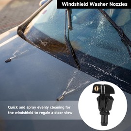 Front Windshield Washer Nozzles Kit 2.2 Meters Windshield Washer Hose with 6 pcs Connectors - Compatible for Ford F150 2004-2013 for Ford Flex 2009-2013 - Replace Part 3W7Z17603AA