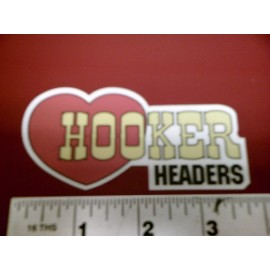 Hooker Headers Vintage Drag Racing window sticker decal NHRA Rat Rod Street Rod