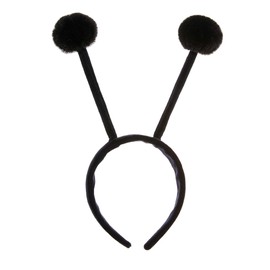 CHEU antenna headband costume as bee, snail, ant, insect props with bendable plush pom pom bopper (green)