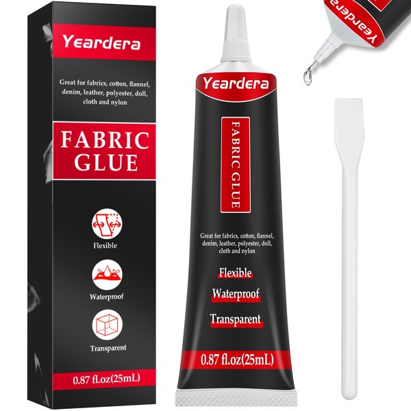 Fabric Glue, Fabric Glue for Clothing Permanent Washable, Clear Fabric