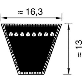 Keilriemen aus Gummi SPB 1700