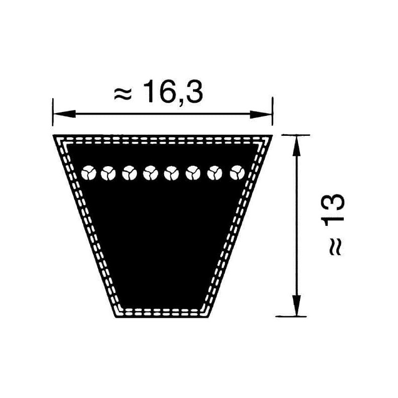 Keilriemen aus Gummi SPB 1700