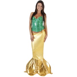 Magical Mermaid Gold Sparkle Tail Deluxe Costume (L/XL)