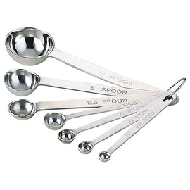 18-8 Stainless Steel Extra Thick Measuring Spoons, Set of 7