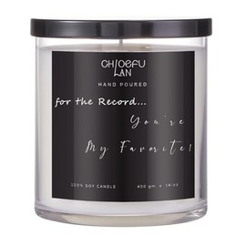 Chloefu LAN Candles Gifts for Him Men Romantic Unique Husband Boyfriend Gift for Valentines Fathers Day Christmas Anniversary Birthday Stocking Stuffers Novelty Jasmine Scented Soy Candle 14 oz