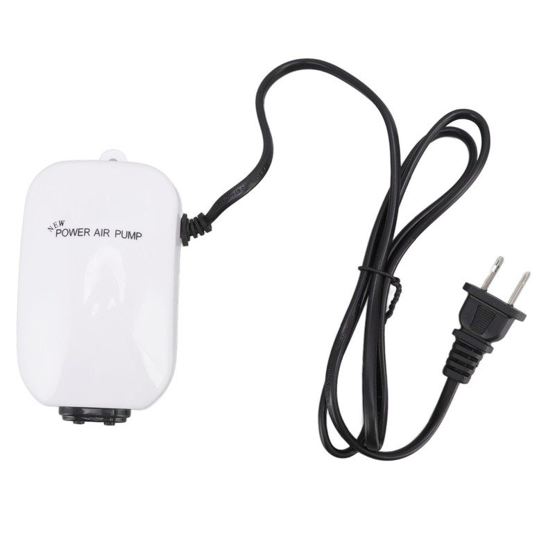 Fish Tank Oxygen Pump Ultra Quiet Powerful Dual Outlet Aquarium