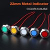 DMWD 2PCS 22mm (7/8") LED Indicator Light, 12-24V AC/DC 20mA