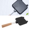 Double Sided Frying Pan Aluminum Solid Wood Anti Stick Stovetop
