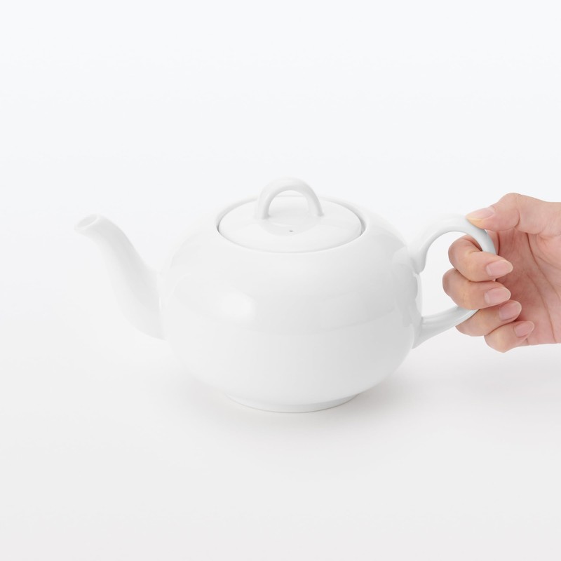 MUJI 83444211 Everyday Teapot, White, 23.7 fl oz (700 ml)