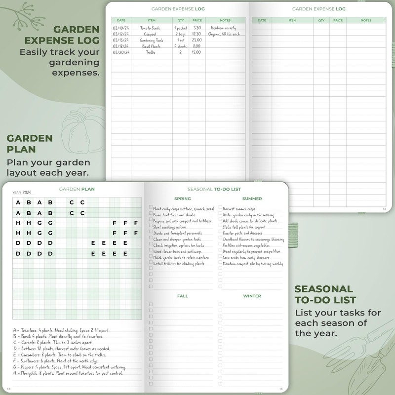 Clever Fox Gardener’s Journal – Guided Gardening Notebook to Plant