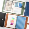Leather A5 Ring Binder Notebook, 6 Ring Binder with 200