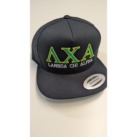 The Classics Lambda Chi Alpha Adjustable Snapback Mens Black Hat