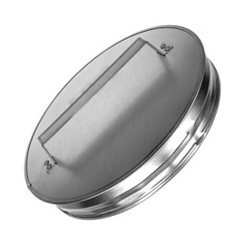 Vent Systems 10" Inch Round Galvanized Steel Duct End Cap with Handle – Durable Metal Fitting for HVAC Ducting, Dryer Vent or Exhaust Pipe and Ventilation System - For Indoor and Outdoor Use