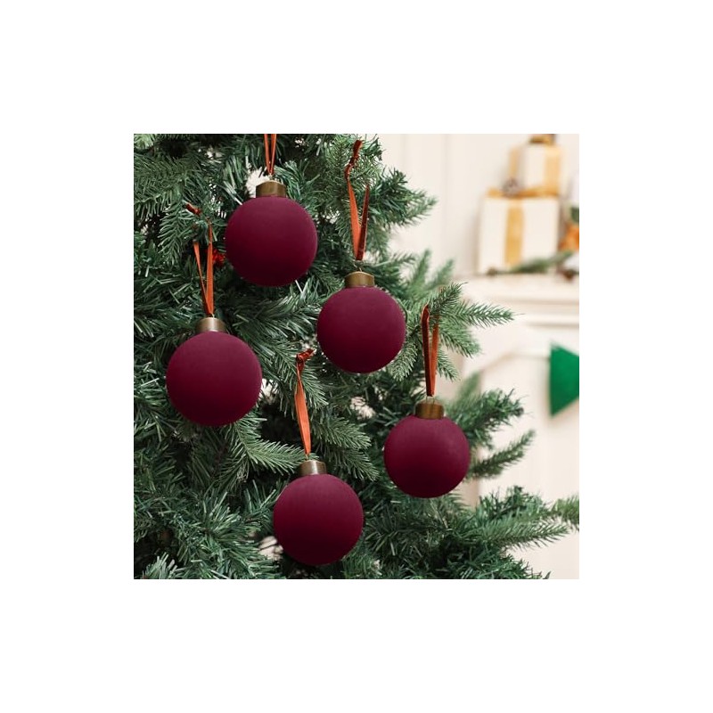 15 Bolas de Navidad de Terciopelo Adornos de Bolas de