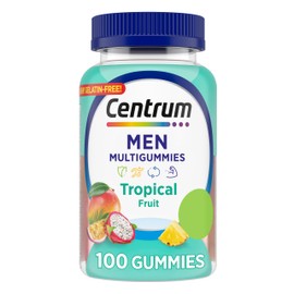 Centrum Centrum Men's Multivitamin Gummies, Tropical Fruit Flavors Made from Natural Flavors, 100 Count, 50 Day Supply