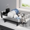 Urackify Dish Drying Rack for Kitchen Counter - Stainless Steel