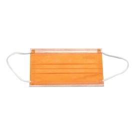 Cubreboca Econoply 3 Pliegues Ambiderm Colorfull Caja C/50 Color Naranja