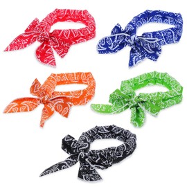 6 Pack Cooling Neck Wraps, Cooling Scarf Ice Bandanas, Cooling Towels Neck Cooler for Hot Weather, Ice Scarf Wraps for Summer Heat Camping Running Outdoor Sports - Hot Weather Essentials