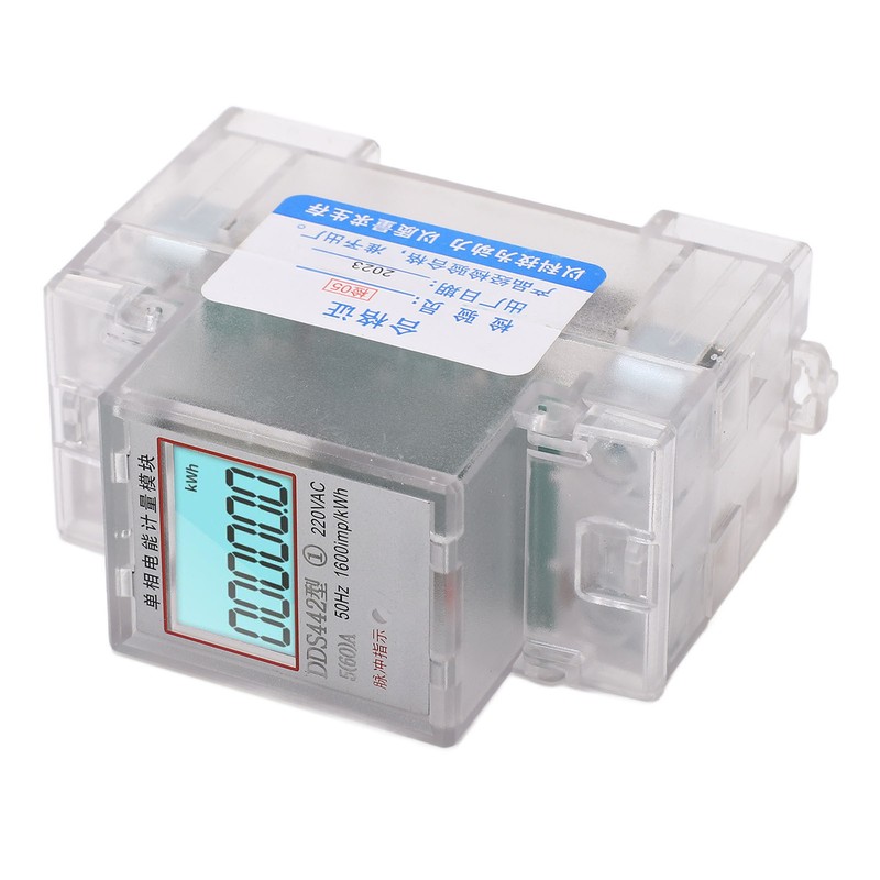 Smart Energy Meter LCD Display Power Consumption Monitor Single Phase
