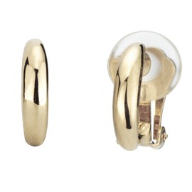 Traveller Women's Clip-On Earrings Half Hoop Earrings Narrow, Metal, No Gemstone