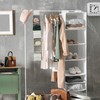 Relaxdays Fabric Hanging Shelf, Hanging Storage, 6 Compartments, 2 Drawers,