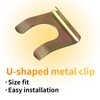 1 Pack 15 Pcs Brake Line Clips U-Shaped Metal Brake