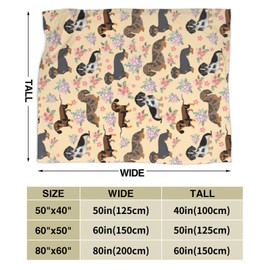 Dachshund Sausage Dogs Soft Throw Blanket 60"X50" Lightweight Flannel Blanket for Couch Bed Sofa Home Living Room Decor Travelling Camping for Kids Adults