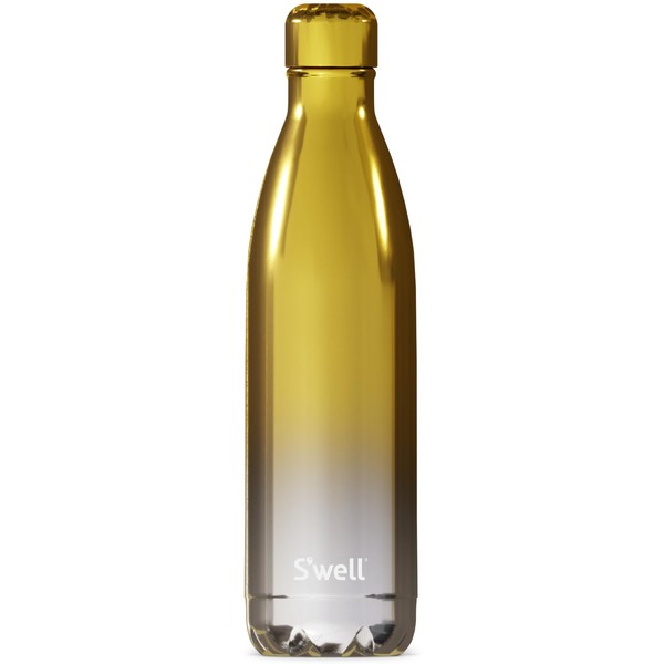 S'well Stainless Steel Water Bottle, 25oz, Yellow Gold Ombre, Triple