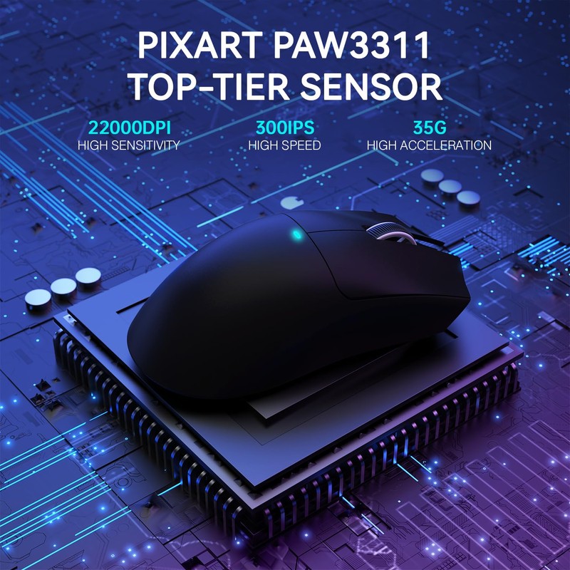 ATTACK SHARK X11 Lightweight Wireless Gaming Mouse with RGB Charging