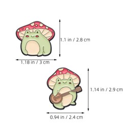 WRITWAA 5pcs Frog Mushroom Brooch Pins for Backpacks Aesthetic Frog Pins Mushroom Mushroom Backpack Pin Aesthetic Pins Backpack Pins Decorative Pins Mushroom Jewelry Pins for Bags