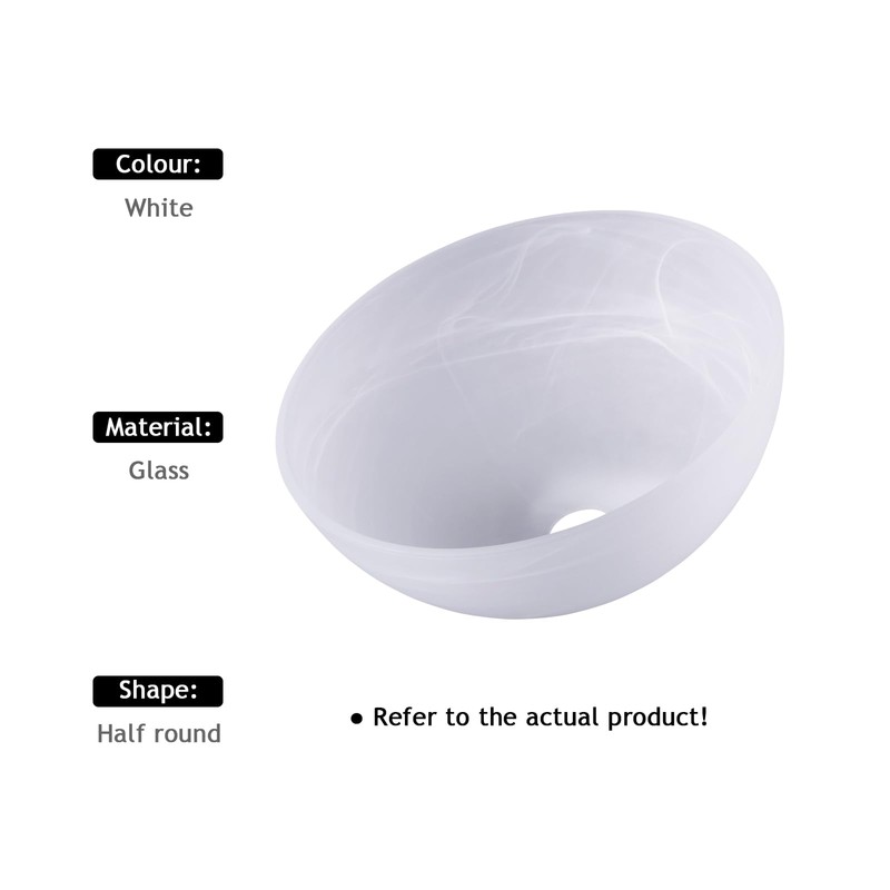 Alabaster White Glass Lamp Shade Replacement for Floor Lamp,E26 Base
