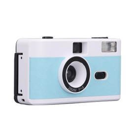 35mm Film Camera, Reusable Retro Film Camera Built in Flash, Kids Point and Shoot Camera, 1/120s Shutter Speed, 28MM F /8 Lens, Lightweight Vintage Camera for Student Kids (Blue