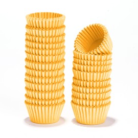 NUOMI Mini Paper Baking Cups Cupcake Liners 1000 Pcs Muffin Lining Wrappers (yellow, 1000)