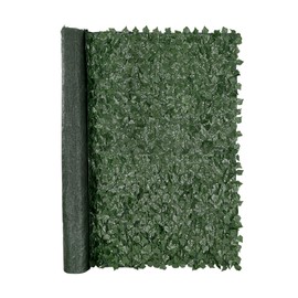 Happybuy 96"x72" Ivy Privacy Fence, Artificial Green Wall Screen with Mesh Backing and Reinforced Joints, Faux Vine Leaf Decor for Gardens, Yards, and Balconies