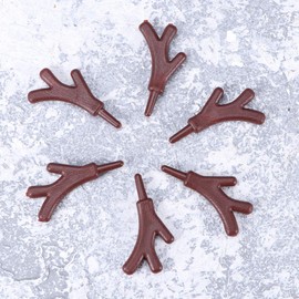 EXCEART 100pcs Christmas Reindeer Craft Snowman Craft Plastic Mini Antlers Coffee Decorative Branches Christmas Craft Accessories