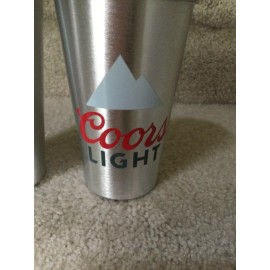 Coors Light 2- 16 oz Coors Light Aluminum Cup Brand New 5in tall New