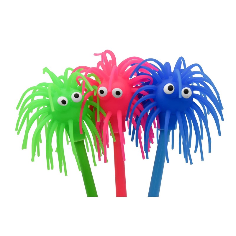 Lopenle 6 PCS Cute Sea Urchin Shaped Pens Soft Rubber