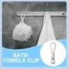 PATIKIL Thickened Twill Metal Kitchen Towels Clip, 4 Pack Tea