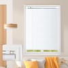 No Drill L-Shaped Vinyl Cordless Mini Blinds,White,23.5" Wx 36" H