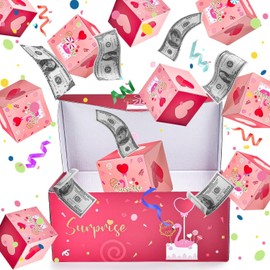 Surprise Box, 16 Pcs Pop-Up Explosion Gift Box, Christmas Explosion Gift Box, DIY Photo Folding Gift Box Photo Album for Christmas Birthday Gifts (C)