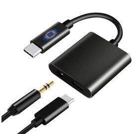 USB-C Headphone Adapter Earphone 3.5mm Jack Compatible with Lenovo Tab P12(2023)/P12 Pro (2021)/P11 (2021), Charger Port Splitter Mic Support Hands-Free Type-C