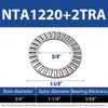 4 Sets NTA1220+2TRA Thrust Needle Roller Bearings with Two Washers,