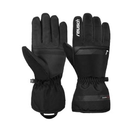 Reusch Unisex Snow King Guaranteed Windproof and Extra Breathable Ski Gloves, Softshell Gloves, Snow Gloves, Winter Gloves for Men and Women, 9, Black/White